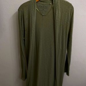 Guess Maxi Duster Olive Green M
